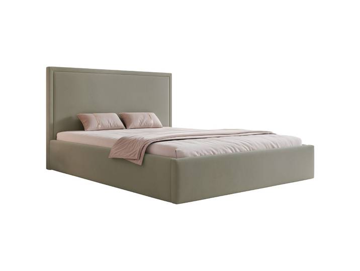 Polsterbett 140x200 cm Asurro mit Stauraum, Metallrahmen,