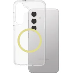 PanzerGlass CARE by  Flagship Case Transparent Urban Combat m. Chardonnay Qi Compatible Samsung Gal (Samsung Galaxy S25+), Smartphone Hülle, Transparent, Gelb