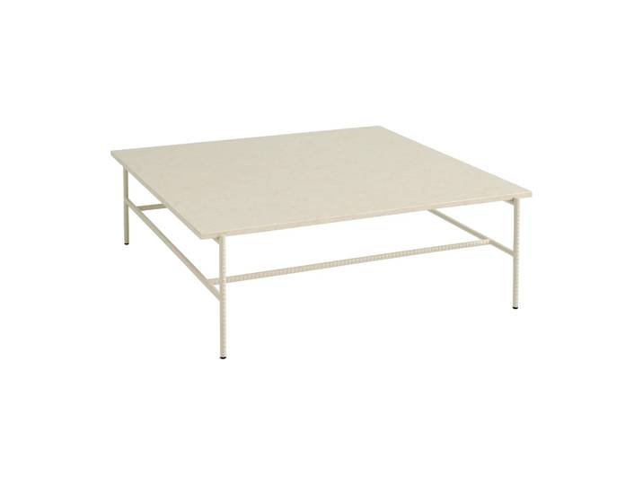 HAY Rebar Couchtisch 100x104x33 cm Beige marble-alabaster
