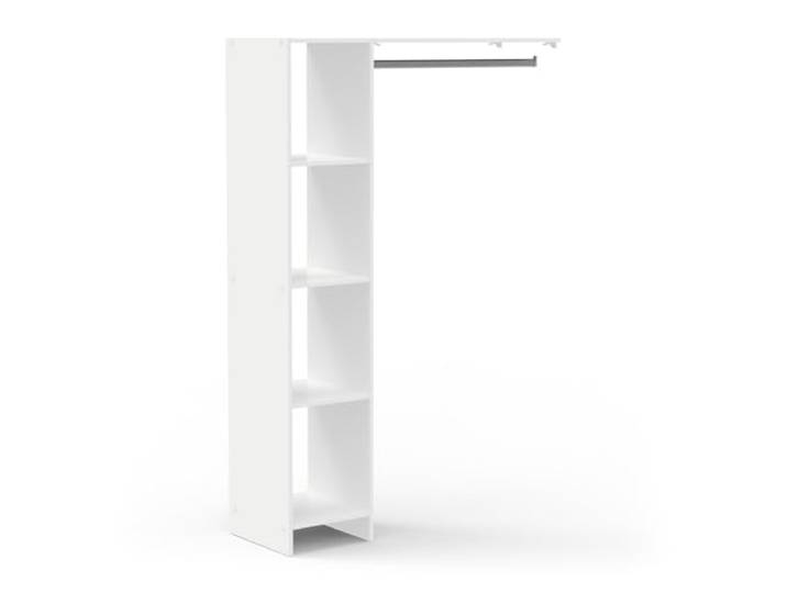 habeig KLEIDERSCHRANK offen BEGEHBAR Regal Kleiderständer Schrank weiß m. Kleiderstange (#5578)