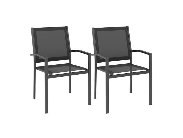 Gartenstuhl ZILLY 2er Set schwarz