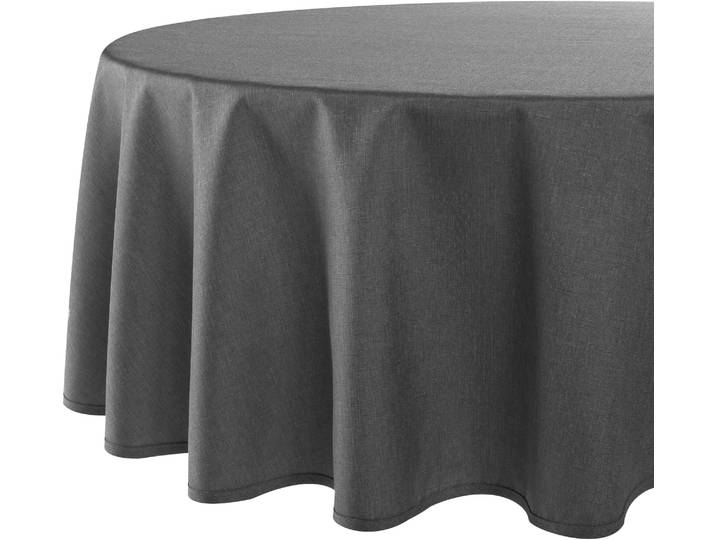 Tischdecke DELINDO LIFESTYLE WIEN , grau (anthrazit), B:160cm L:220cm, Polyester, Tischdecken, Tischdecke, Fleckabweisend, pflegeleicht, 180 g/m²