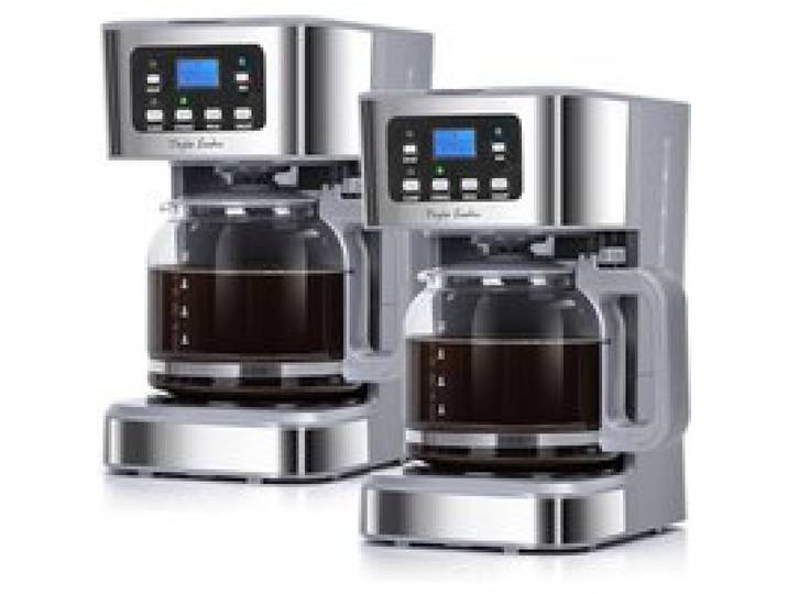 2 Unités Cafetiere Filtre Programmable 24H Cafetiere Electrique 1 5L À 12 Tasses Machine A Cafe Maintien Au Chaud Et Anti-[CA36]