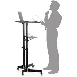 Techly ICA-TB-TPM-1BK, Notebook Ständer, Schwarz