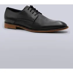 engbers Herren Halbschuh aus Leder Schwarz regular uni - 44