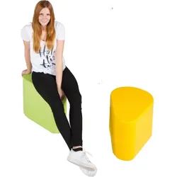 Sitzelement EGG, Hocker mit Kunstlederbezug