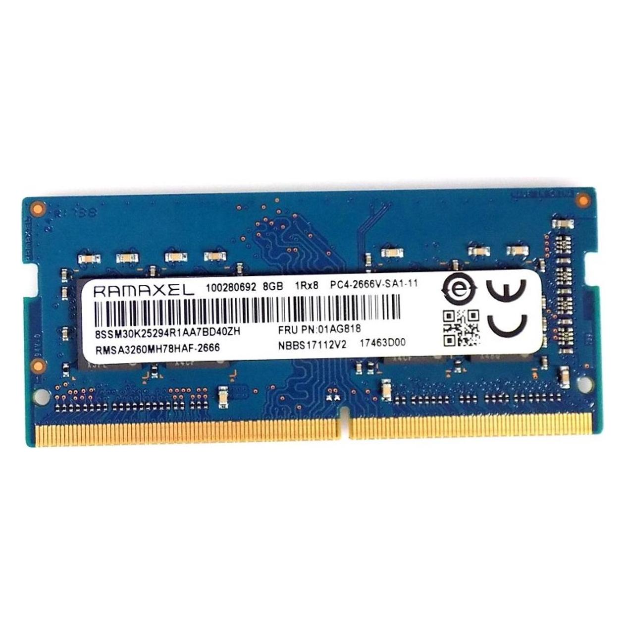 Lenovo 8GB DDR4 2666MHz SoDIMM Memory (1 x 8GB, 2666 MHz, DDR4-RAM, SO-DIMM) (01AG818)