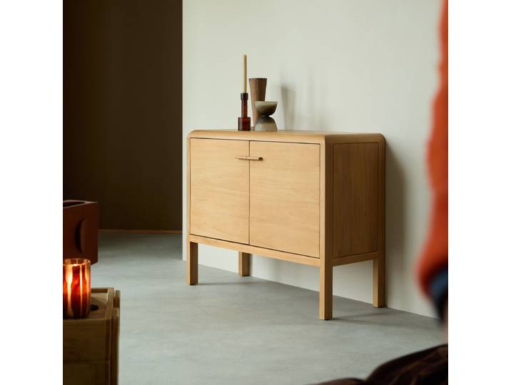 Sideboard aus massivem Mahagoni 100 cm - Natur - Mahogany