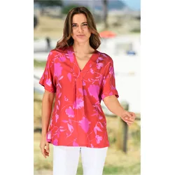 Viskose-Tunika in Druck koralle in Größe 48 von DW-Shop, Koralle, 48