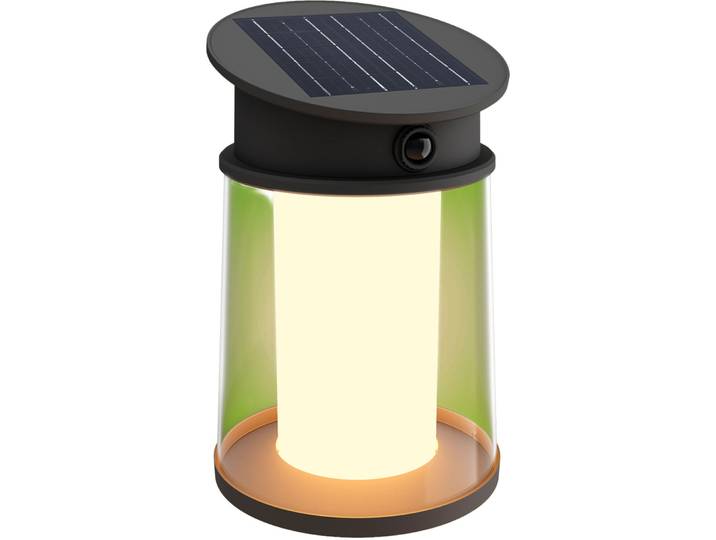 Solarlampe Philips schwarz Metall B 20 cm - LED - Lichtfarbe: Warmweiss - Solarlampe- LED Energiesparlampe