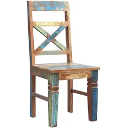 Stuhl 'Seaside', 2er-Set Massivholz Recycletes Holz Shabby Chic