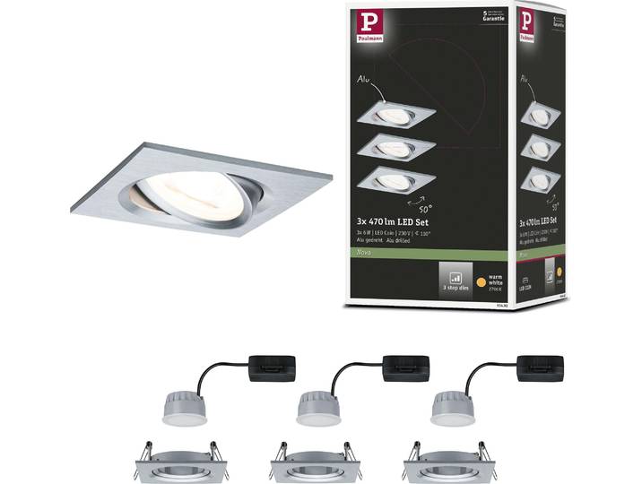 Paulmann LED encastré Nova set de base orientable