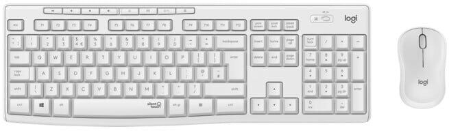 Logitech Set clavier/souris SilentTouch sans fil MK295 blanc (920-009819)