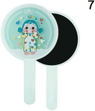 Uplift Picks Heart Shaped Makeup Mirror Portable Metallic Handheld Vanity Mirror g
