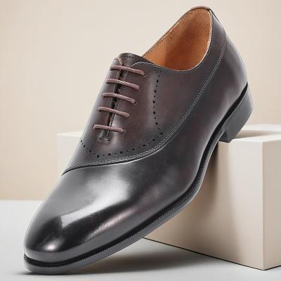 LightInthebox Men's Premium Leather Dress Shoes – Genuine Cowhide, Sleek and Modern Style, Comfortable Fit for Men, Perfect for Formal Events, Weddings, Parties, Office and Special Occasions