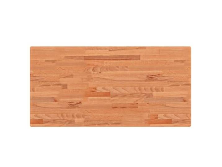 NKOPPFG Tischplatte 100x50x4 cm Rechteckig Massivholz Buche Massives Buchenholz, Vielseitig für Bartisch oder Beistelltisch, Leicht zu Reinigen