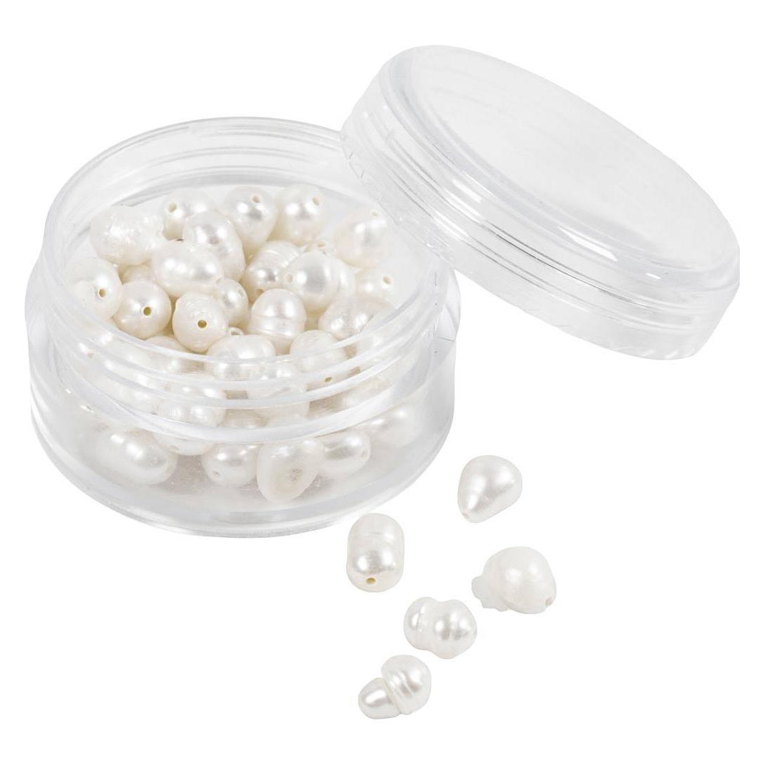 Creative - Freshwater pearls, Perforated crosswise, dia. 4-6 mm (632122) (632122)