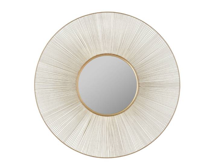 Miroir cadre en métal rond Manika