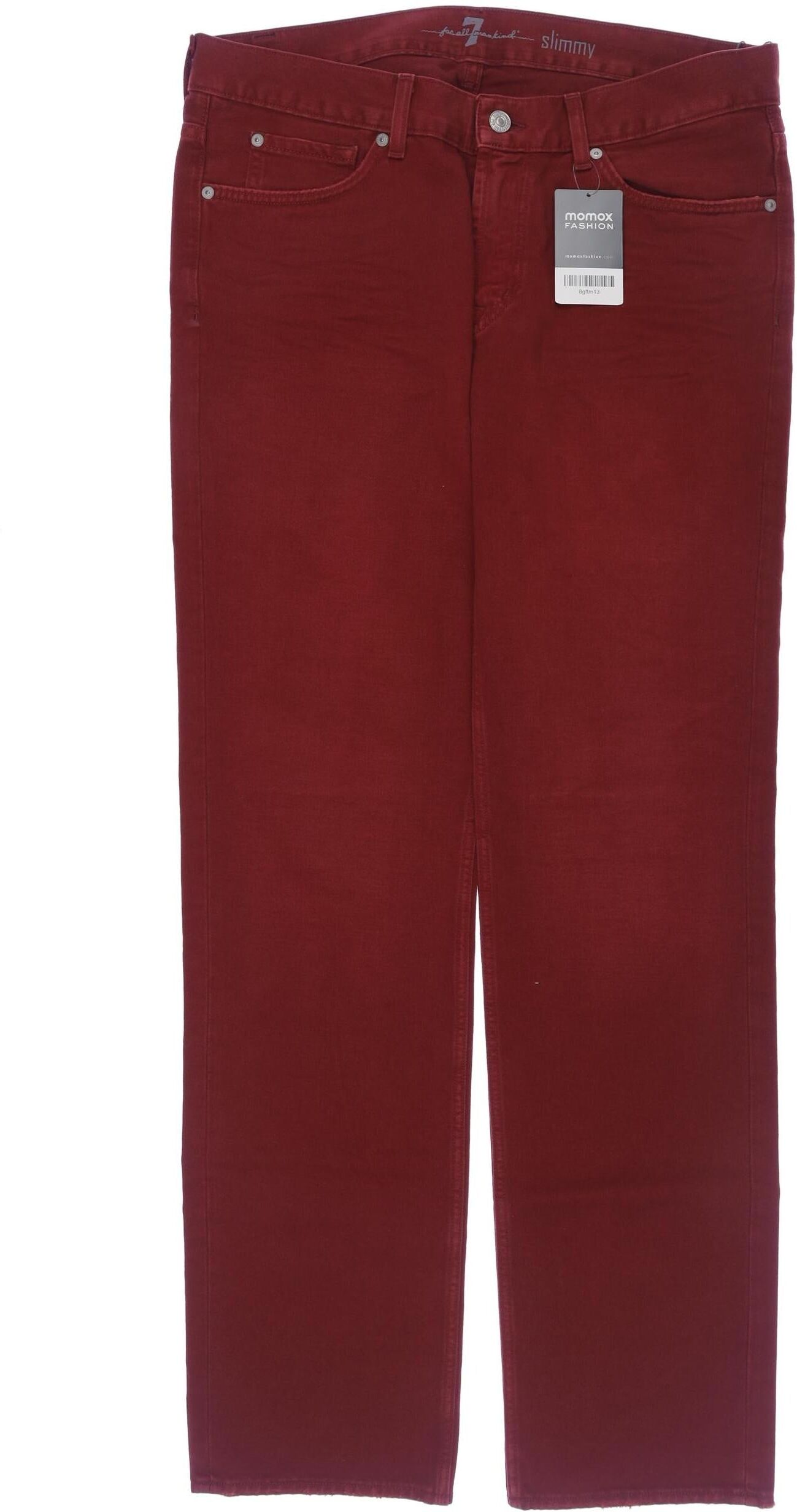 7 for all mankind Damen Jeans, Bordeaux, Gr. W33, Baumwolle - Second Hand