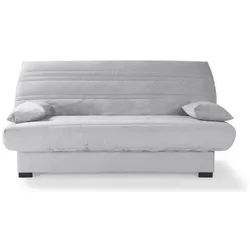Conforteam, Sofa + Bettsofa, Klicken Sie auf Clic -Klick 3 Plätze - Matratze 17 cm - hellgrauer Stoff - L199 x D96 x H103 cm (3-Sitzer)