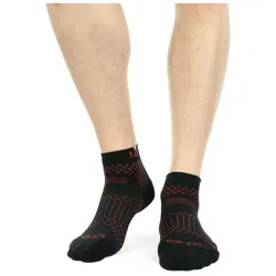 La Chaussette de France, Herren, Sportsocken, Alberta - Laufsocken (42 - 43), Rot, Schwarz