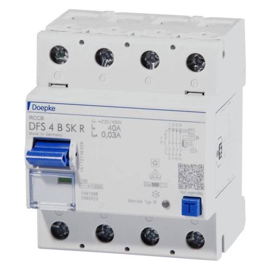 Doepke FI-Schalter DFS4 040-4/0,03B SKR Fehlerstrom-Schutzschalter 4014712152731 (09134988)
