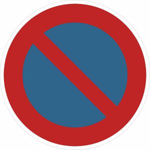SafetyMarking Verkehrsschild StVO zugelassen, 42 cm, VZ 286, RA1/C, Eingeschränktes Halteverbot