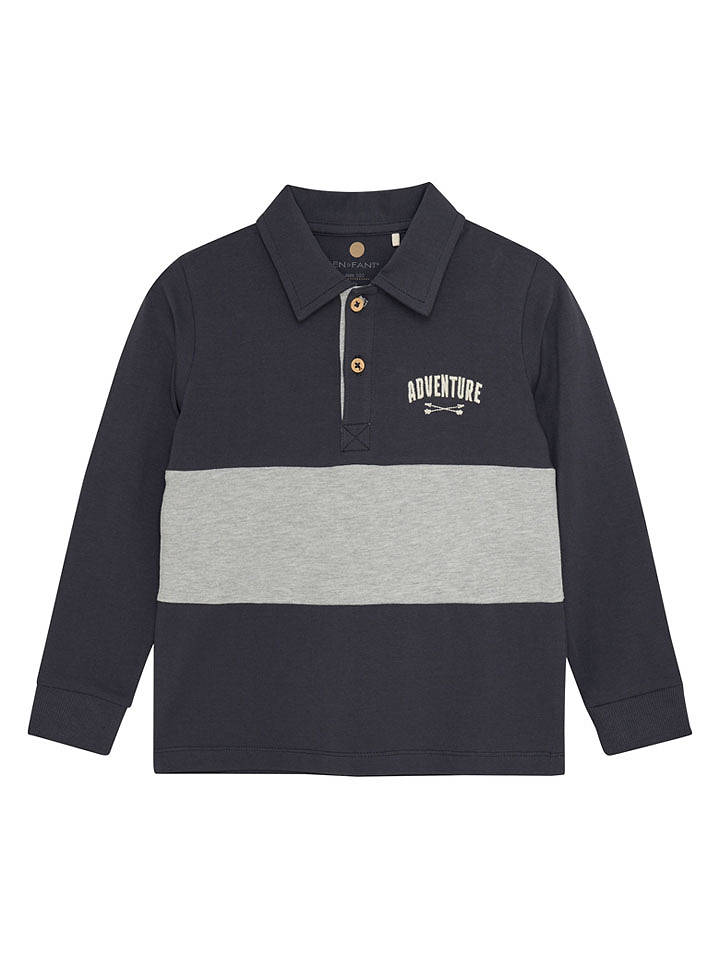 enfant Poloshirt in Anthrazit/ Grau - 110