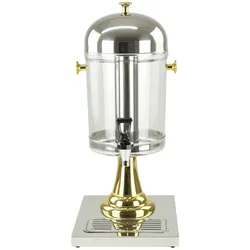 GVK ECO Saft-Dispenser Getränkedispenser Saftspender 1 x 8 Liter Standfuss goldfarbig