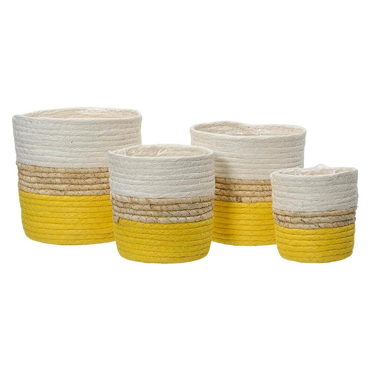 KSD 4 piece tricolor paper rope plant cover (54532611)