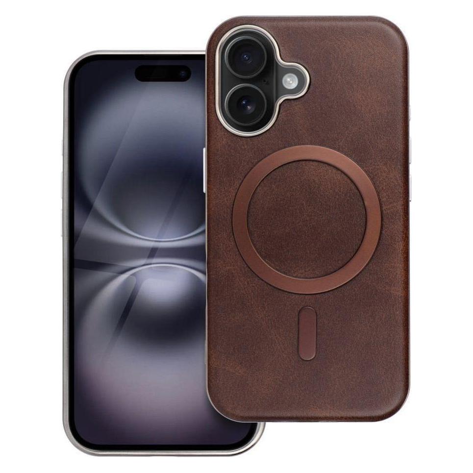 OEM Back panel cover GENTLEMAN MAG COVER Case geeigner für MagSafe for IPHONE 17 brown (Apple iPhone 17) (61916093)