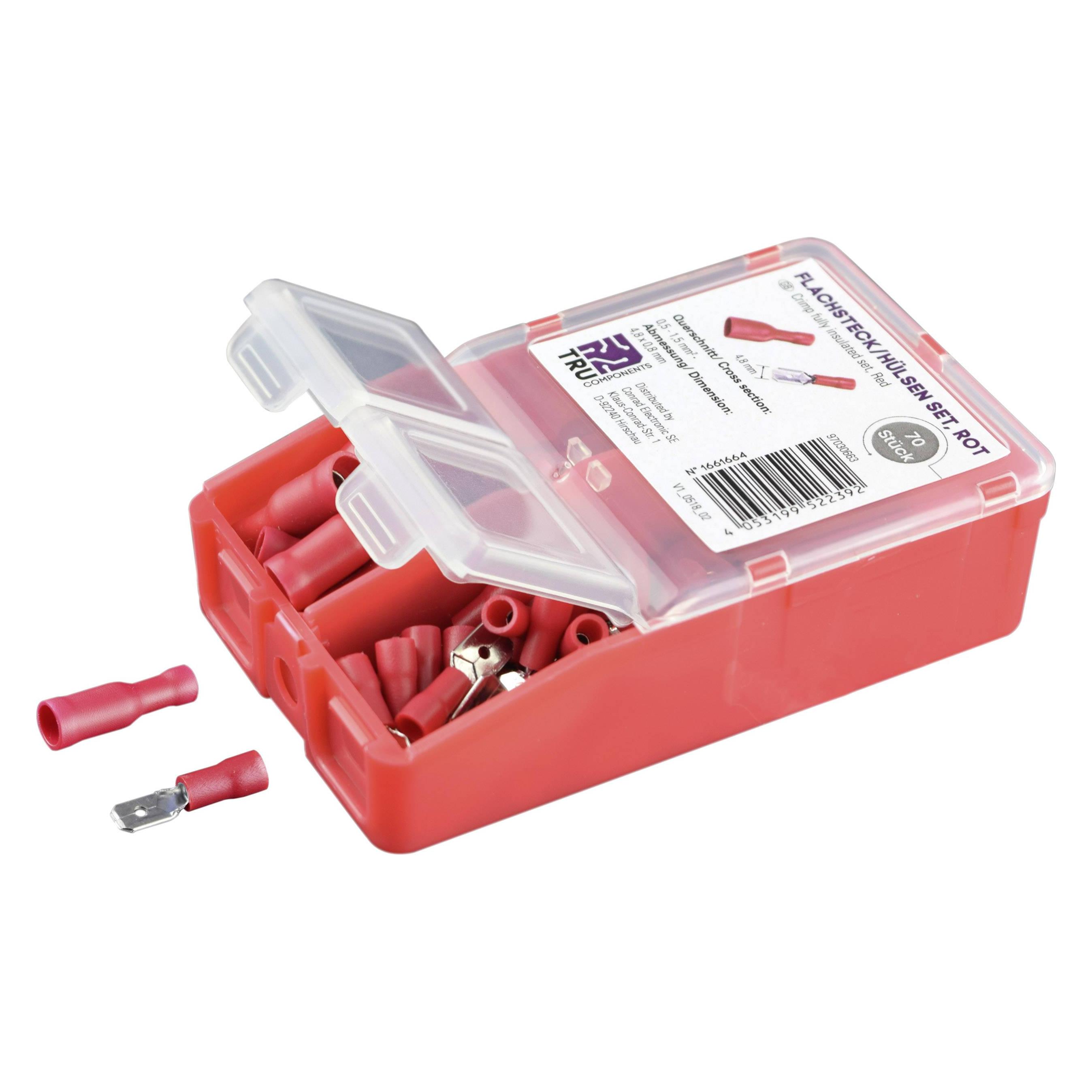Tru Components Flachsteck/hülsen Sortiment vollisoliert, 140 teilig (TC-6646656)