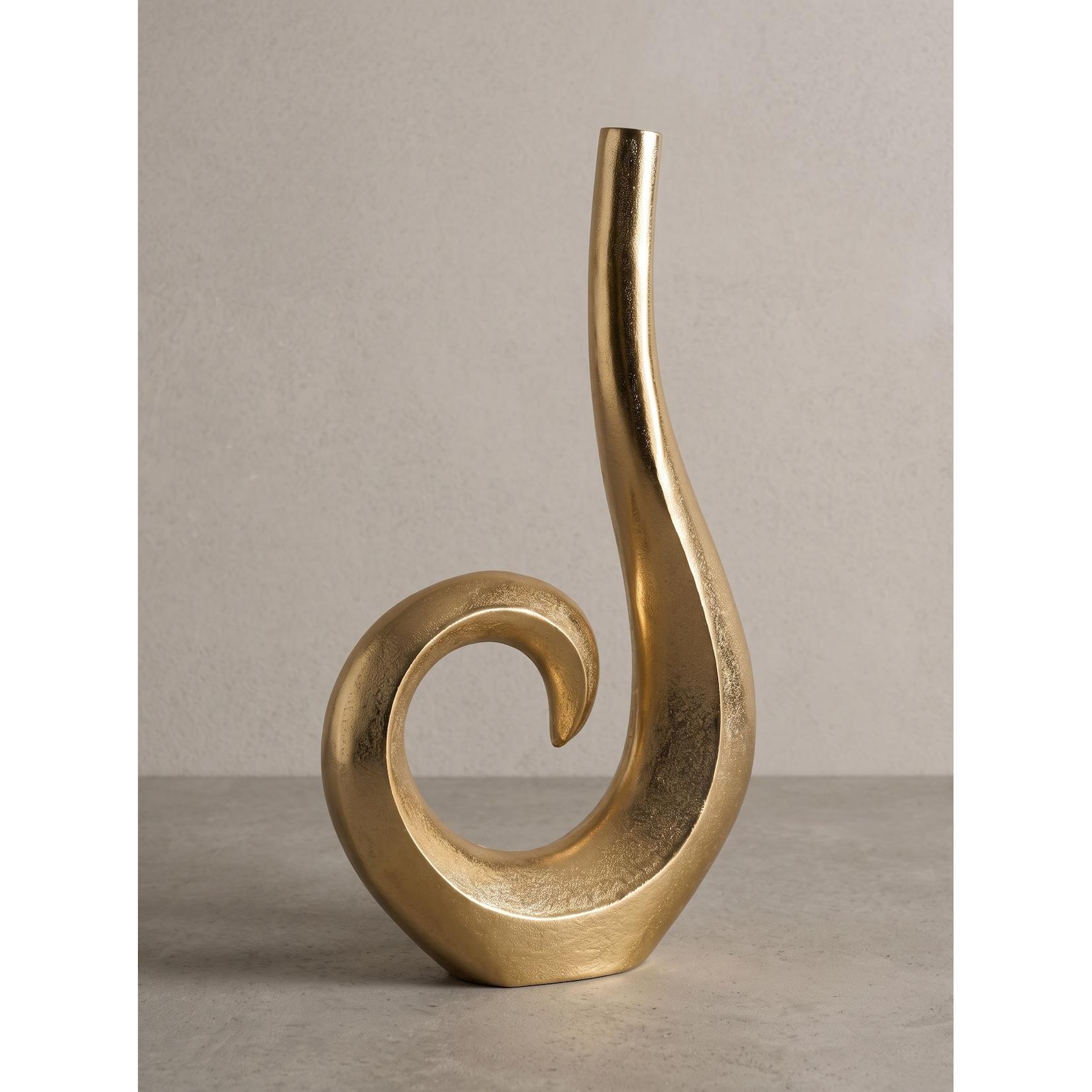Metallvase Aluminium Gold 26x8x47 cm - BAVENO Kadima Design