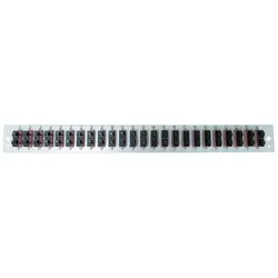 EFB Elektronik Bestückte Frontblende mit 24 x SC Duplex Kupplung vertikal, grau, Serverschrank Zubehör, Grau