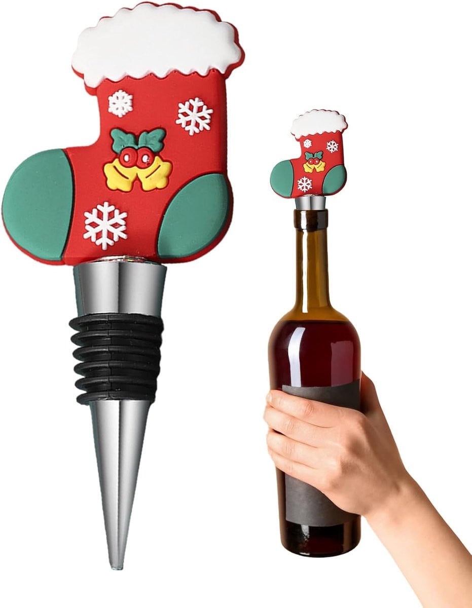 Multicolor Kerst wijnstop decoratie voor een feestelijke sfeer