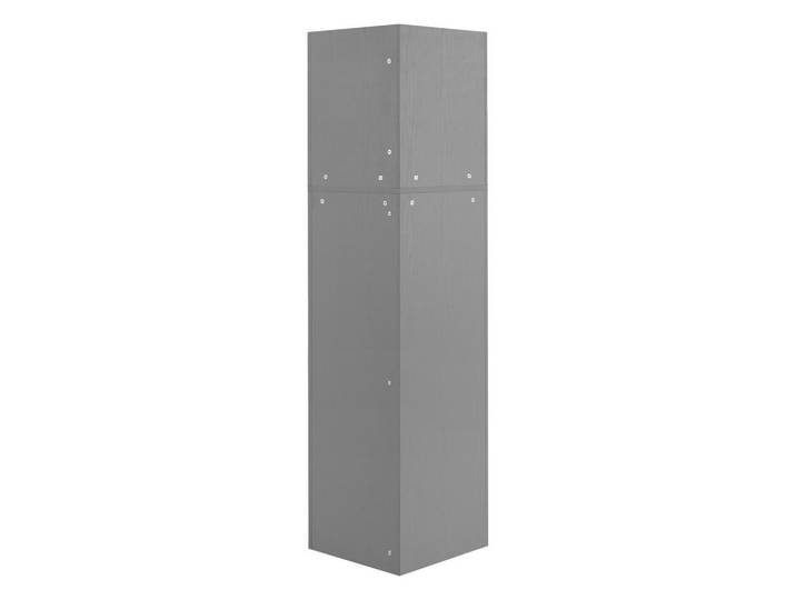 Evryae Buffet Moderner Eck-Hochschrank dreieckiges Design kippsicher feuchtigkeitsresistent minimalistisch vielseitig, Grau, 4 Fächer, Rechteckig, 36.5x155x36.5 cm, Esszimmer, Anrichten, Buffetschränke