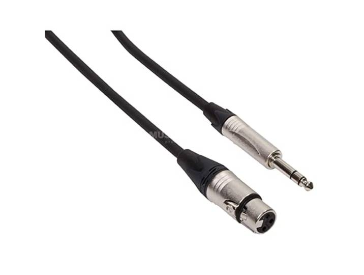 Cordial microkabel 10m XLR fem jack sym peak Serie, Neutrikstekker - Microfoonkabel
