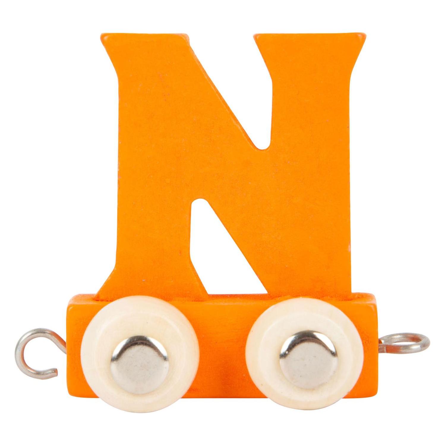 small foot - Holzbuchstabenzug Orange - N - 12 Stück (60686846)