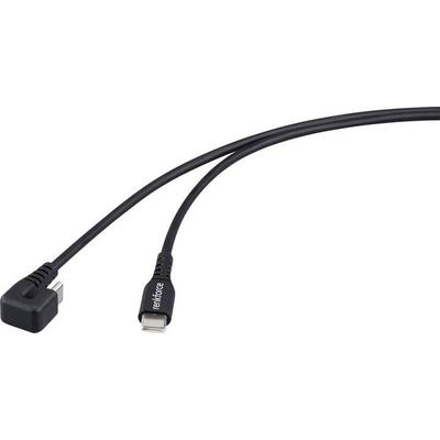 Renkforce USB-Kabel USB 2.0 USB-C® Stecker, USB-C® Stecker 1.00 m Schwarz Stecker 180° gedreht RF-6721078