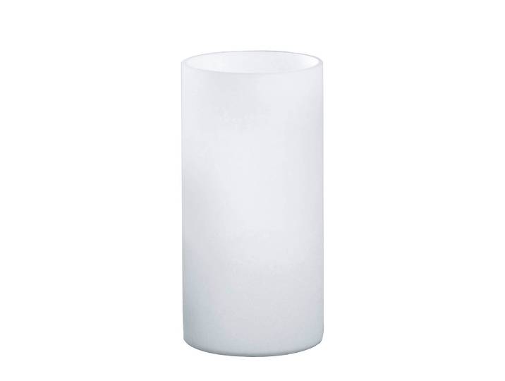 Lampe Geo Glas 20cm Blanc Verre opalin E14