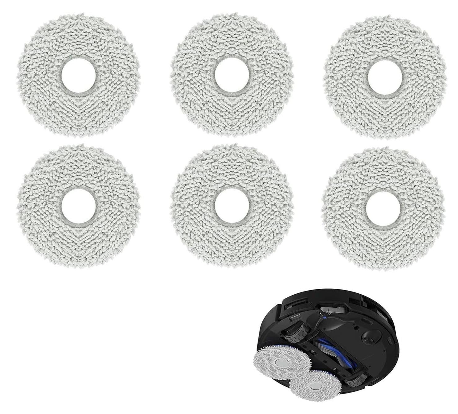 6 wasbare microvezel schoonmaakpads voor Dripio robotstofzuigers