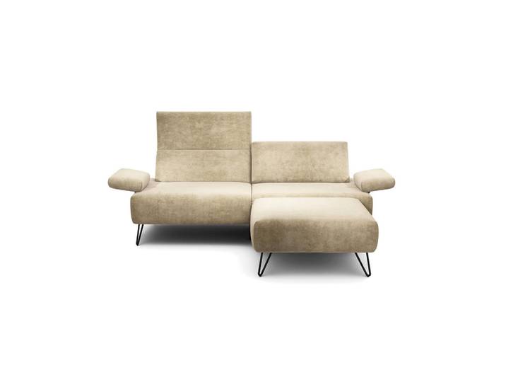 Sensoo 2,5-Sitzer Cosy, Natur, Metall, 204-234x85x86-94 cm, Stoffauswahl, Armteil links, rechts, Wohnzimmer, Sofas & Couches, Sofas, 2-Sitzer Sofas