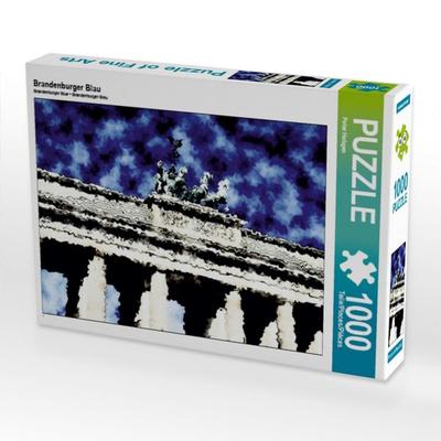 CALVENDO Puzzle Brandenburger Blau | 1000 Teile Lege-Größe 64x48cm Foto-Puzzle für glückliche Stunden
