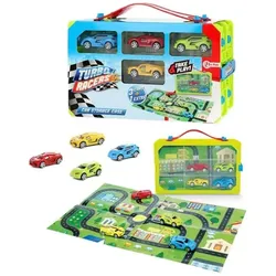Toi-Toys 20745A - Turbo Racers Sammelkoffer mit 4 Rallye Autos