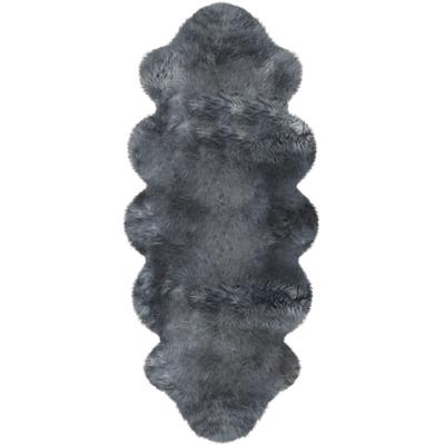 Fellteppich HEITMANN FELLE "Doppel-Lammfell - Premium Qualität" Gr. 41, grau, B:62cm H:70mm L:175cm, Lammfell, Teppiche, Fellteppich, echtes Austral. Lammfell, besonders weich, auch ideal als Bettvorleger