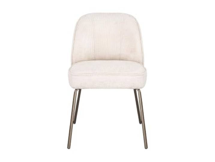 Vente-unique - Stuhl 2er-Set Miruba - Stoff Cremefarben Modern Stil Cremefarben Stoff