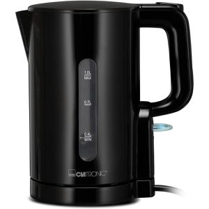 Clatronic Wasserkocher WK 3834, schwarz, 1 Liter, 900 Watt, mit Kunststoffgehäuse