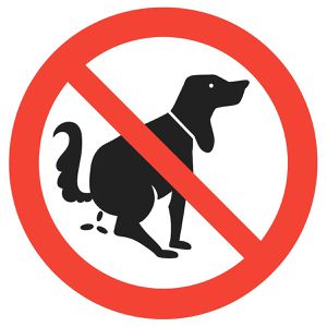 SafetyMarking Hinweisschild Aluminium, Ø 10 cm, Verbotszeichen, Hier kein Hundeklo