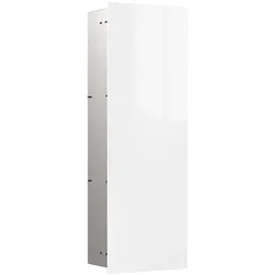emco asis pure Schrankmodul, Unterputzmontage, Türanschlag links, Glasfront, 730x250mm, zwei Glasablagen, 975527406, Farbe: alpin-weiss