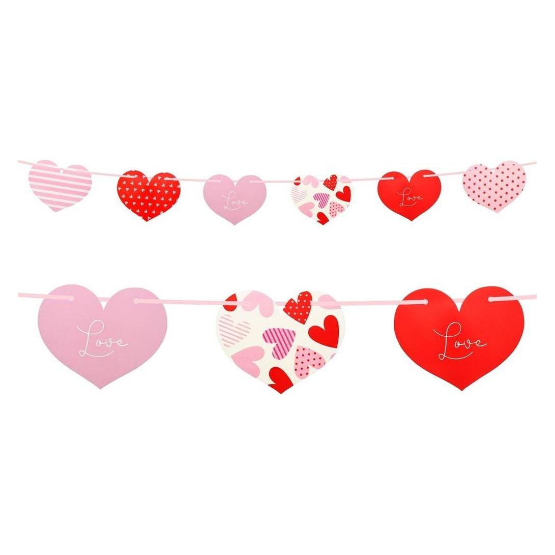 GoDan Papiergirlande Herzmuster 200cm (1 Stk.) (48986138)
